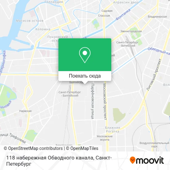 Карта 118 набережная Обводного канала