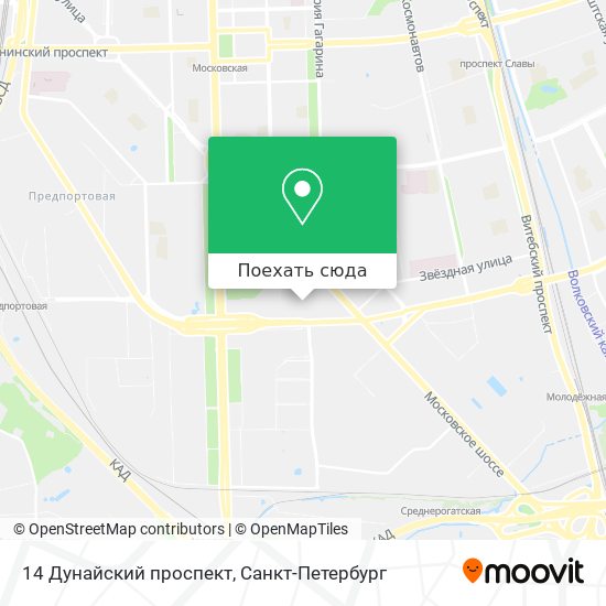 Карта 14 Дунайский проспект