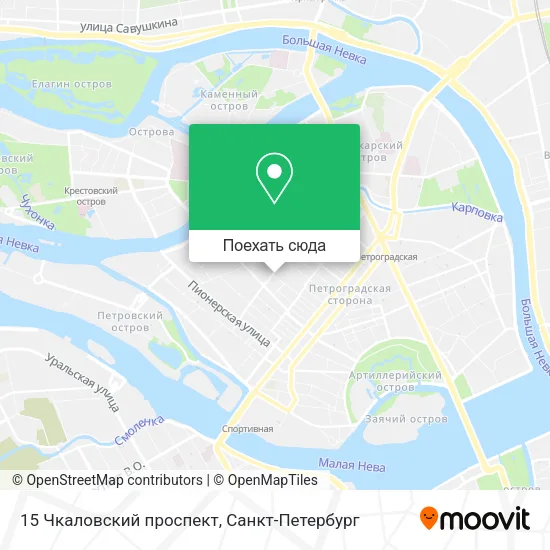 Карта 15 Чкаловский проспект