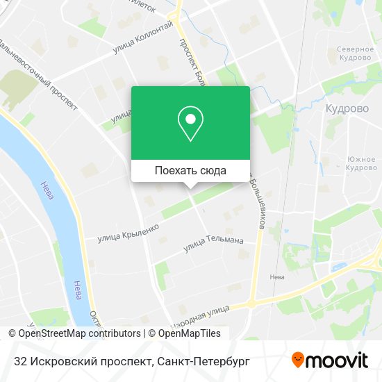 Карта 32 Искровский проспект