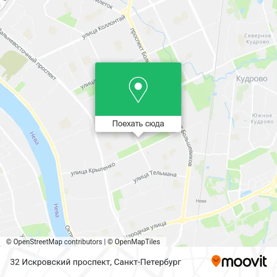 Карта 32 Искровский проспект