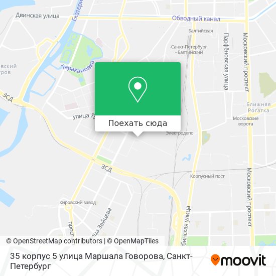 Карта 35 корпус 5 улица Маршала Говорова
