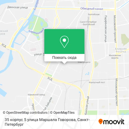 Карта 35 корпус 5 улица Маршала Говорова