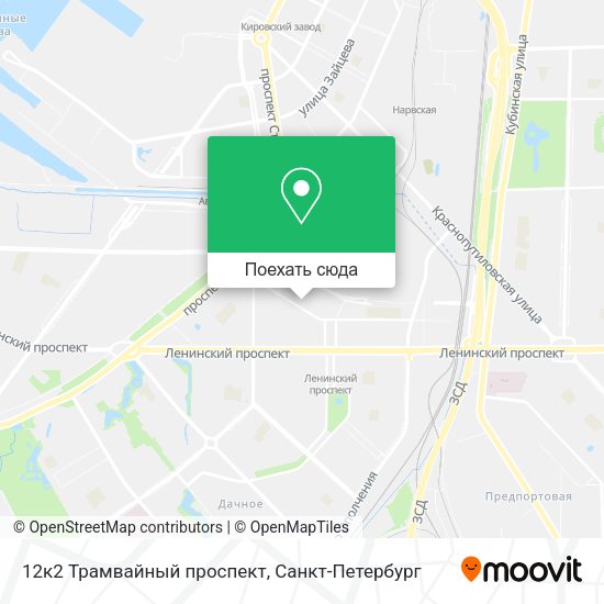 Карта 12к2 Трамвайный проспект