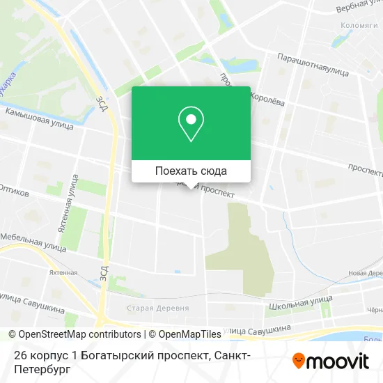 Карта 26 корпус 1 Богатырский проспект
