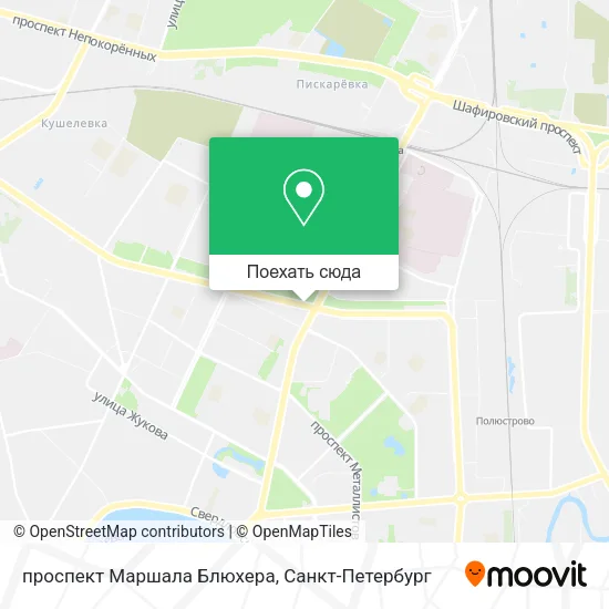 Карта проспект Маршала Блюхера