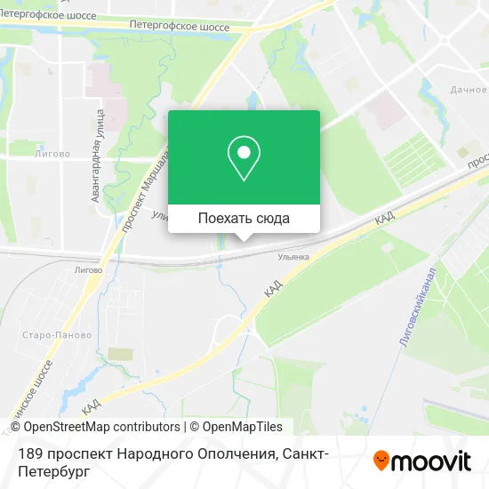 Карта 189 проспект Народного Ополчения