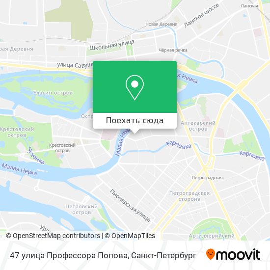 Карта 47 улица Профессора Попова
