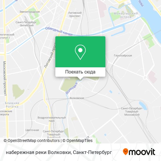 Карта набережная реки Волковки