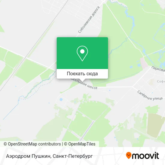 Карта Аэродром Пушкин