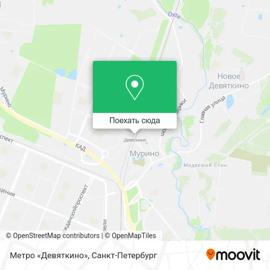 Карта Метро «Девяткино»