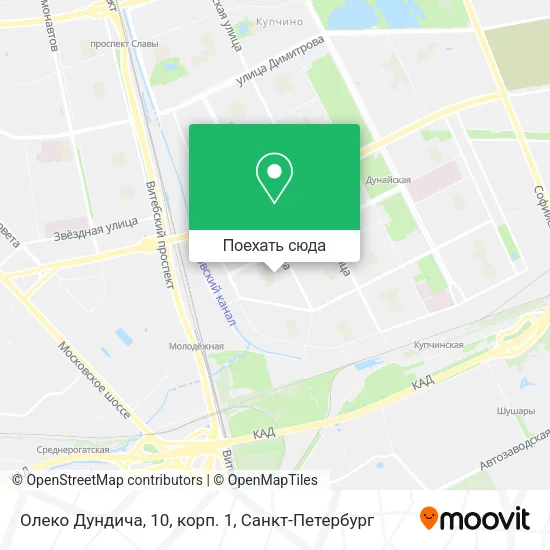 Карта Олеко Дундича, 10, корп. 1
