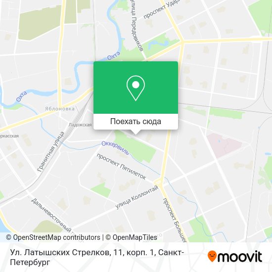 Карта Ул. Латышских Стрелков, 11, корп. 1