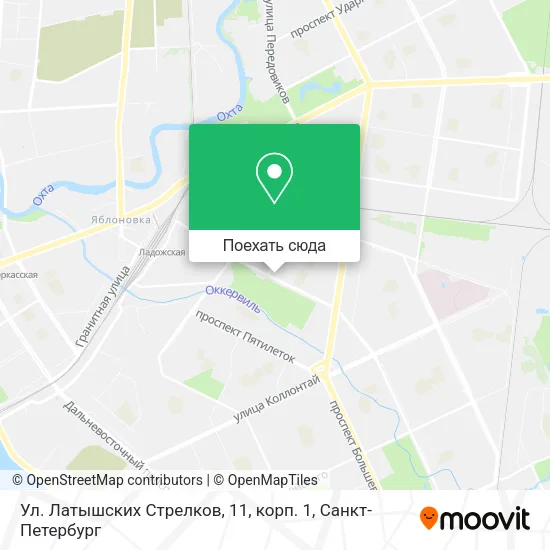 Карта Ул. Латышских Стрелков, 11, корп. 1