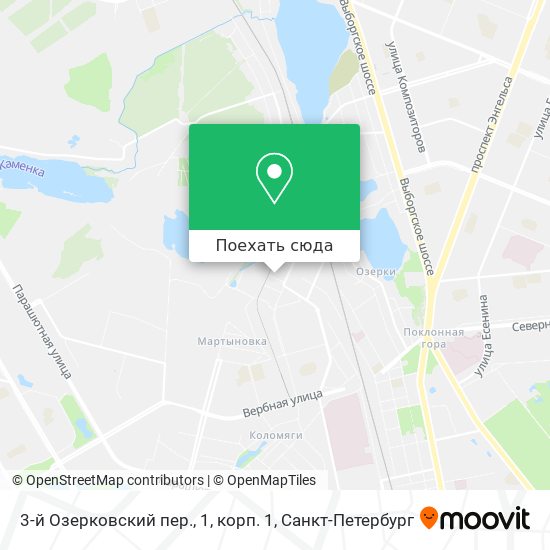 Карта 3-й Озерковский пер., 1, корп. 1