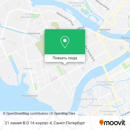 Карта 21 линия В.О 16 корпус 4
