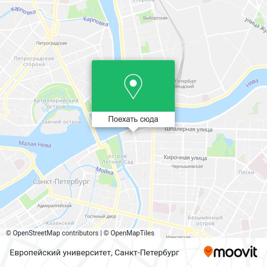 Карта Европейский университет