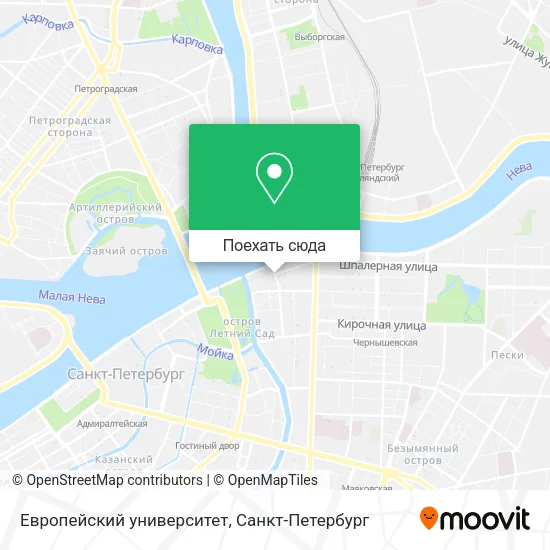 Карта Европейский университет