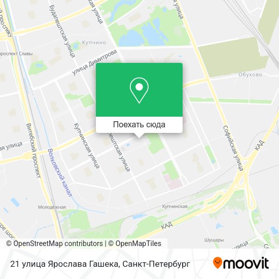 Карта 21 улица Ярослава Гашека