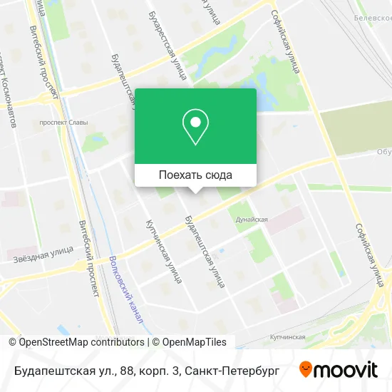 Карта Будапештская ул., 88, корп. 3