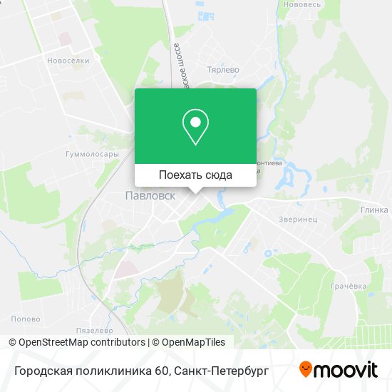 Карта Городская поликлиника 60