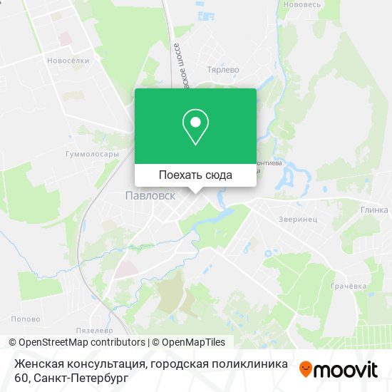 Карта Женская консультация, городская поликлиника 60