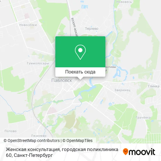 Карта Женская консультация, городская поликлиника 60