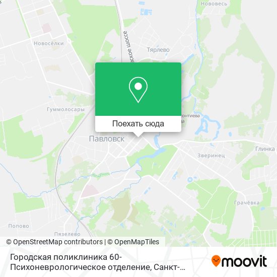 Карта Городская поликлиника 60-Психоневрологическое отделение