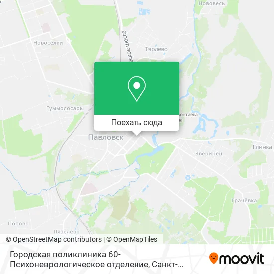 Карта Городская поликлиника 60-Психоневрологическое отделение