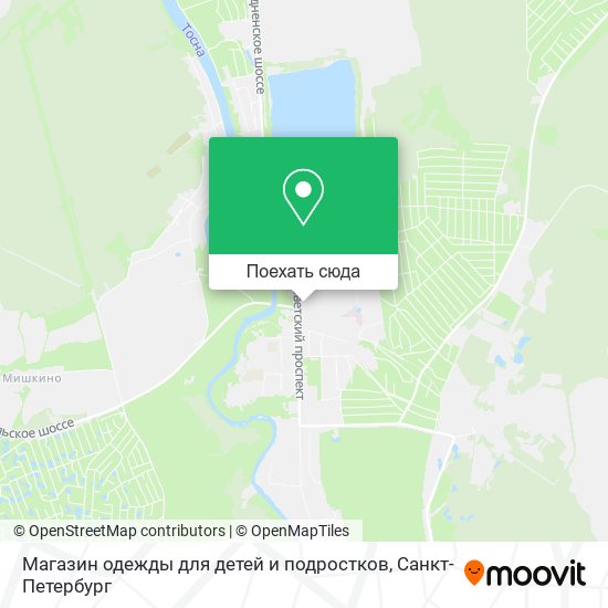 Карта Магазин одежды для детей и подростков
