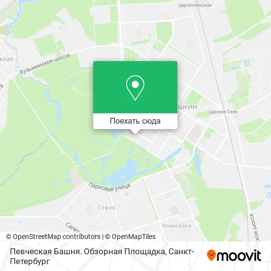 Карта Певческая Башня. Обзорная Площадка