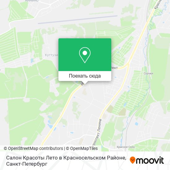 Карта Салон Красоты Лето в Красносельском Районе