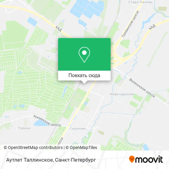 Карта Аутлет Таллинское
