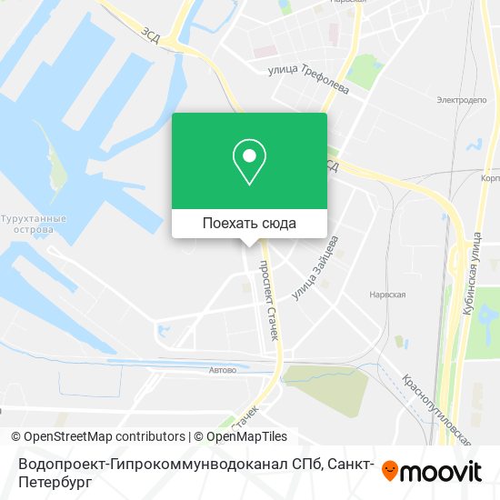 Карта Водопроект-Гипрокоммунводоканал СПб