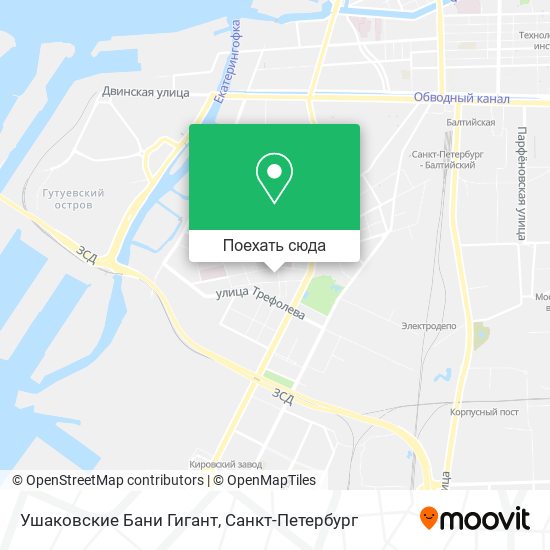 Карта Ушаковские Бани Гигант