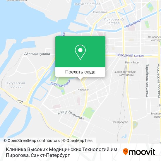 Карта Клиника Высоких Медицинских Технологий им. Пирогова