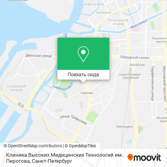Карта Клиника Высоких Медицинских Технологий им. Пирогова