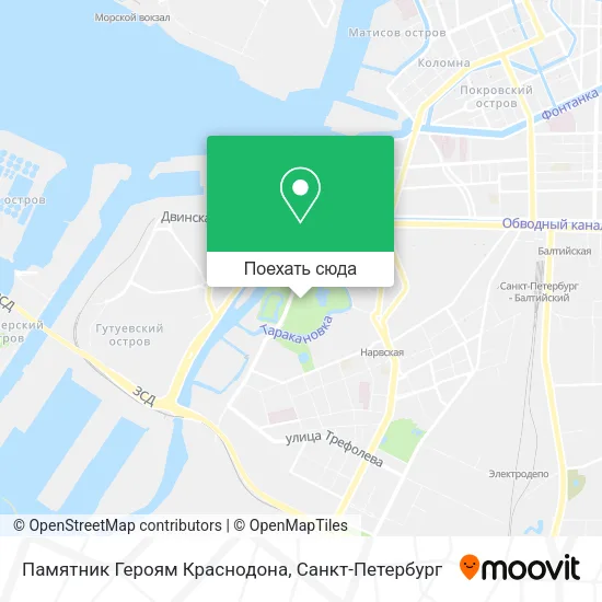 Карта Памятник Героям Краснодона