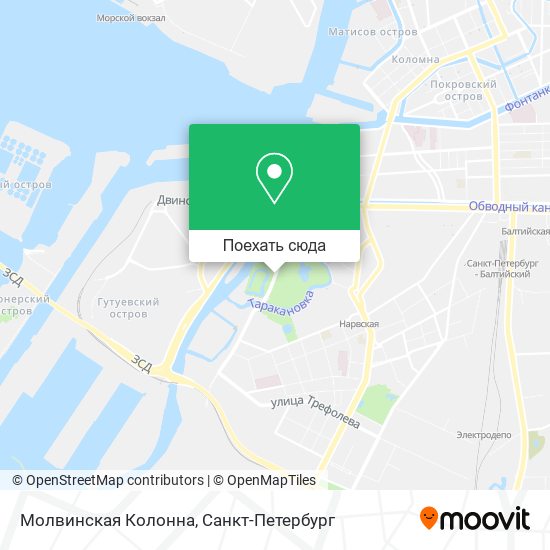 Карта Молвинская Колонна