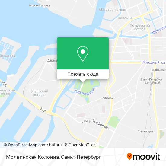 Карта Молвинская Колонна