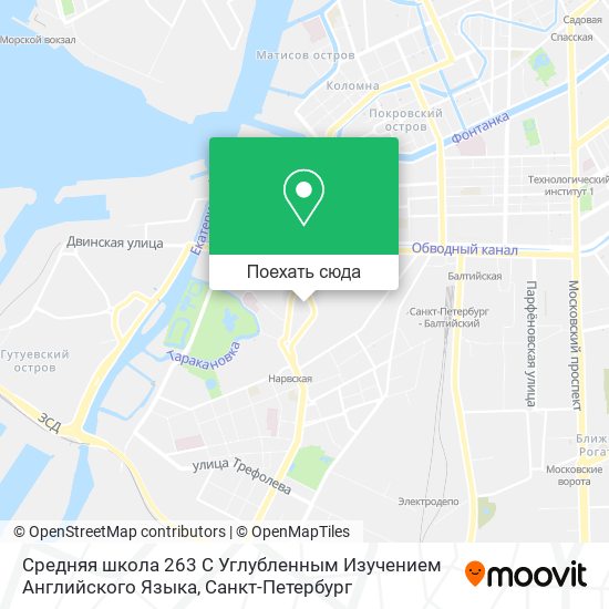 Карта Средняя школа 263 С Углубленным Изучением Английского Языка