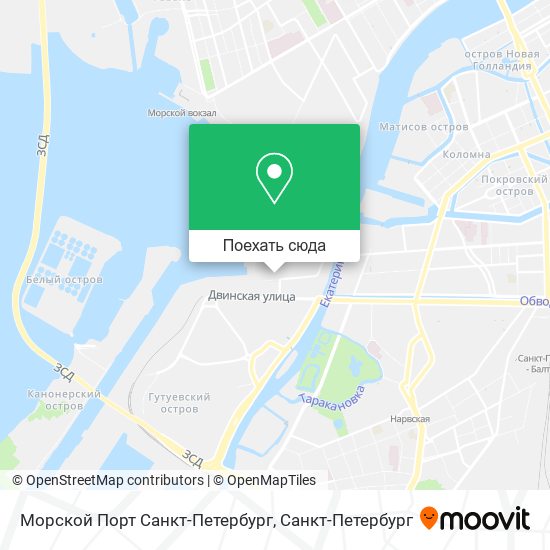 Карта Морской Порт Санкт-Петербург