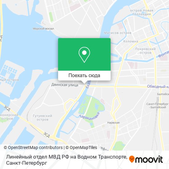 Карта Линейный отдел МВД РФ на Водном Транспорте