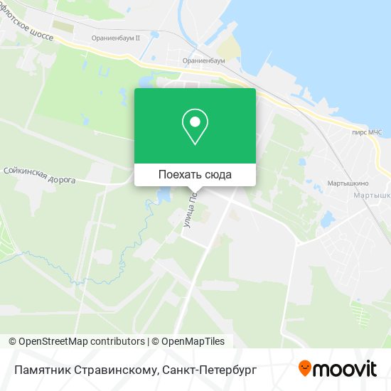 Карта Памятник Стравинскому