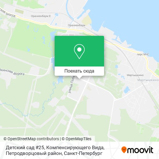 Карта Детский сад #25, Компенсирующего Вида, Петродворцовый район