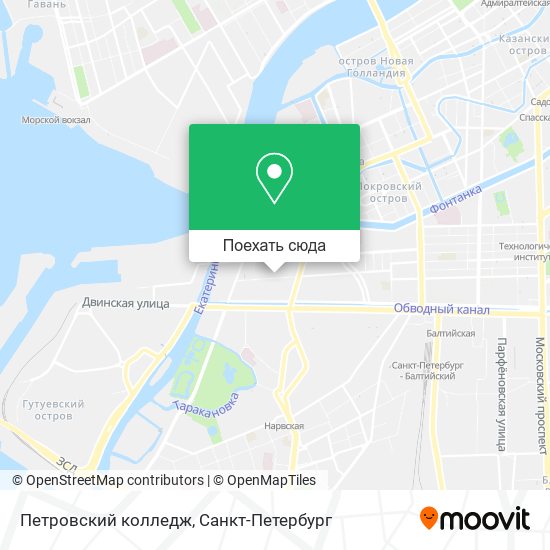 Карта Петровский колледж