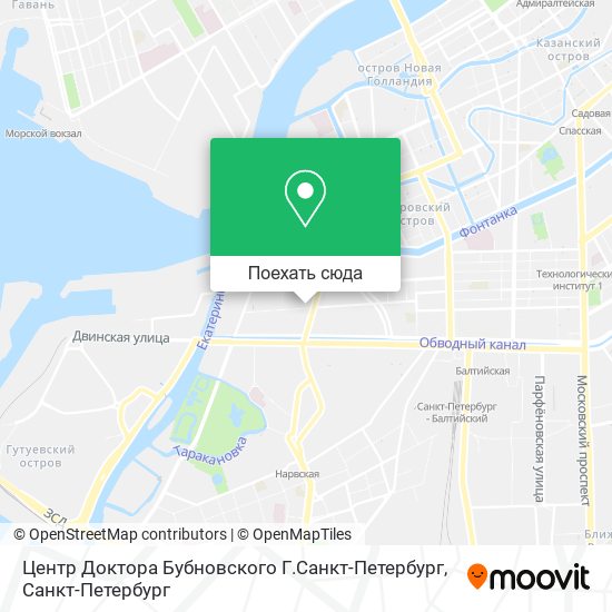 Карта Центр Доктора Бубновского Г.Санкт-Петербург