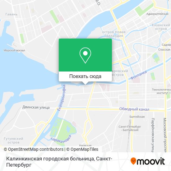 Карта Калинкинская городская больница