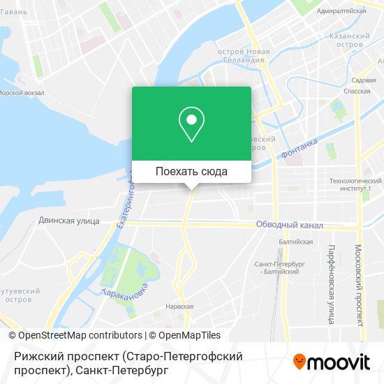 Карта Рижский проспект (Старо-Петергофский проспект)