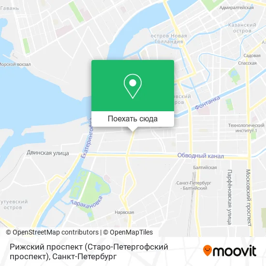 Карта Рижский проспект (Старо-Петергофский проспект)